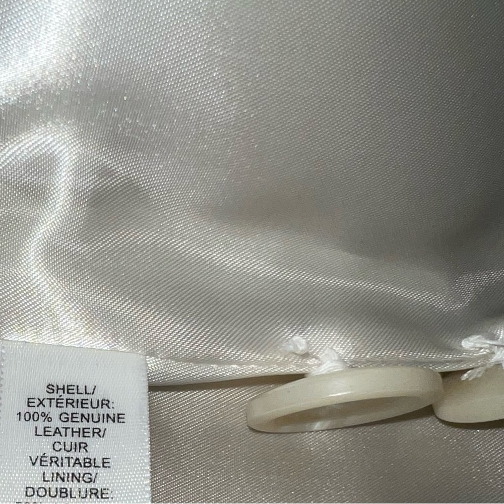 Banana Republic Women’s Long White Genuine Leather Coat. Fully Lined. Size XS - Picture 12 of 12